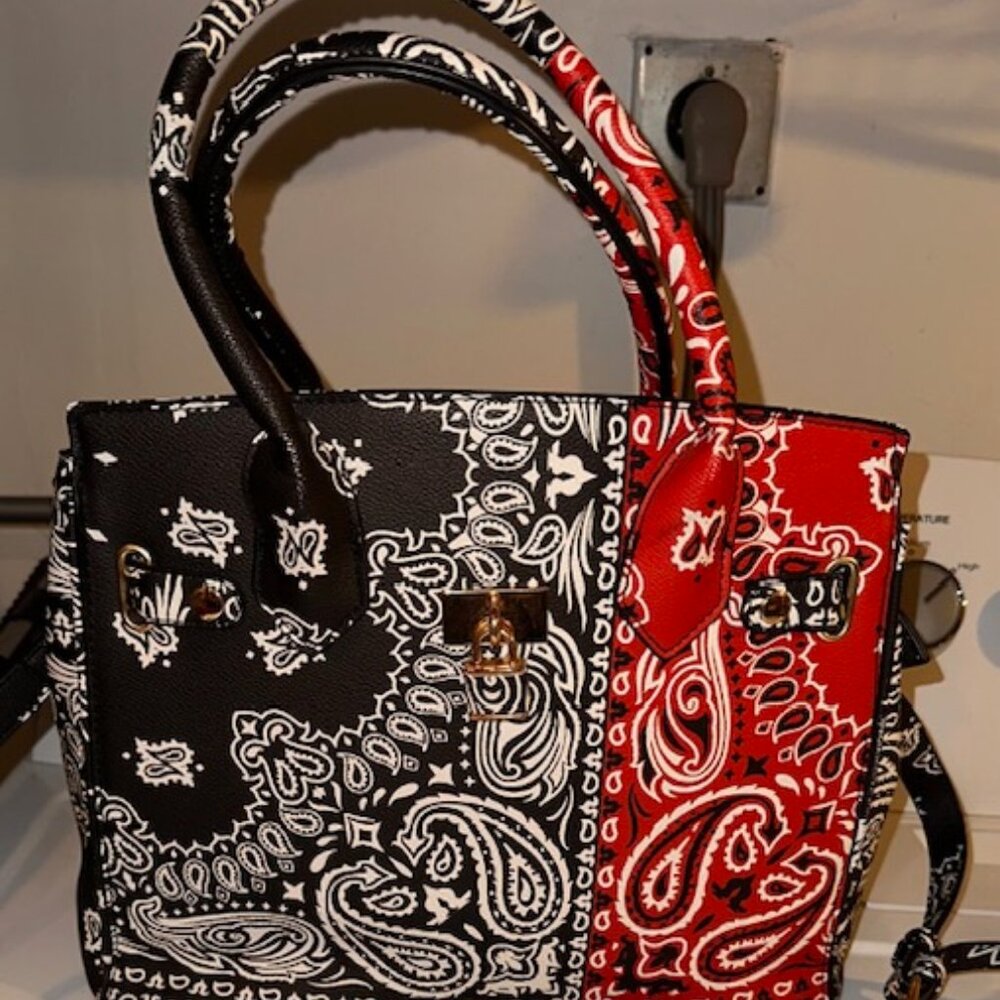 Black and Red Bandana Pocketbook
